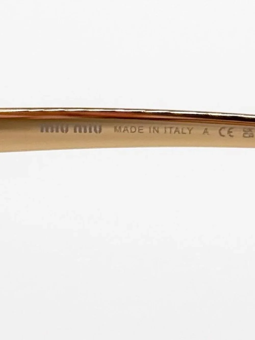 New Miu Miu MU A56S Oversized Gold Brown Sunglasses MUA56S 5AK90L